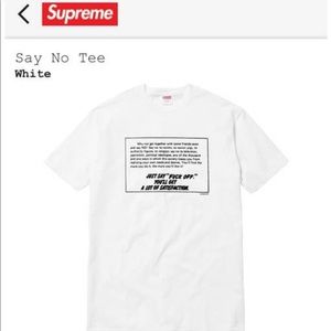 supreme just say no tee